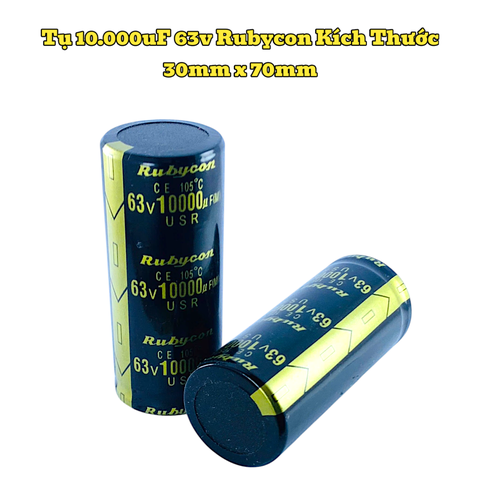 Tụ lọc nguồn Amply 10000uF 63v Kích Thước 30mm x 70mm Loại Tốt