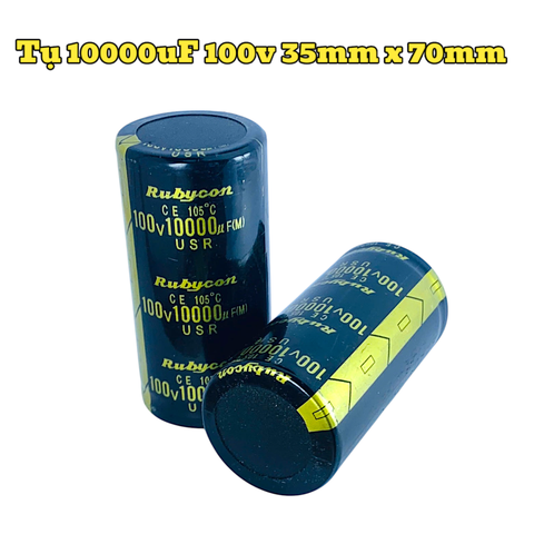 Tụ Amly 10000uF 100v Lọc Nguồn Chất Lượng Cao - Kích Thước 35x70mm