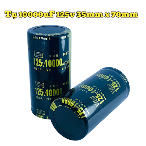 Tụ Hoá, Tụ Lọc Nguồn Amly 10000uF 125v Kích Thước 35mm x 70mm Loại Tốt