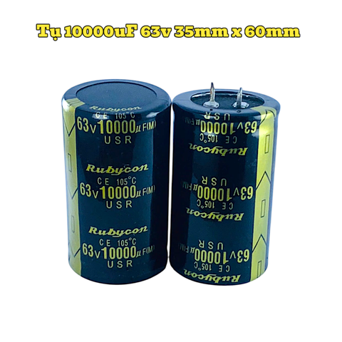 Tụ Hoá,Tụ Lọc Nguồn Amly 10000uF 63v Kích Thước 35mm x 60mm Loại Tốt