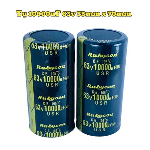Tụ Hoá,Tụ Lọc Nguồn Amly 10000uF 63v Kích Thước 35mm x 70mm Loại Tốt