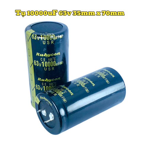 Tụ Hoá,Tụ Lọc Nguồn Amly 10000uF 63v Kích Thước 35mm x 70mm Loại Tốt