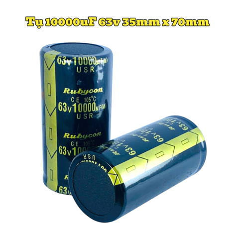 Tụ Hoá,Tụ Lọc Nguồn Amly 10000uF 63v Kích Thước 35mm x 70mm Loại Tốt