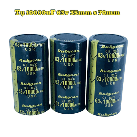Tụ Hoá,Tụ Lọc Nguồn Amly 10000uF 63v Kích Thước 35mm x 70mm Loại Tốt