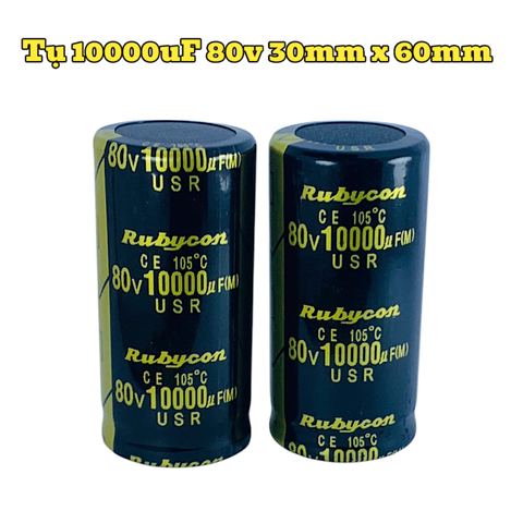 Tụ Hoá, Tụ Lọc Nguồn Amly 10000uF 80v Kích Thước 30mm x 60mm Loại Tốt