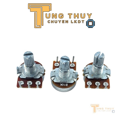 Chiết Áp 10K  3 Chân Cán 15mm Có Bi – Chân Cong – Hàng Loại Tốt