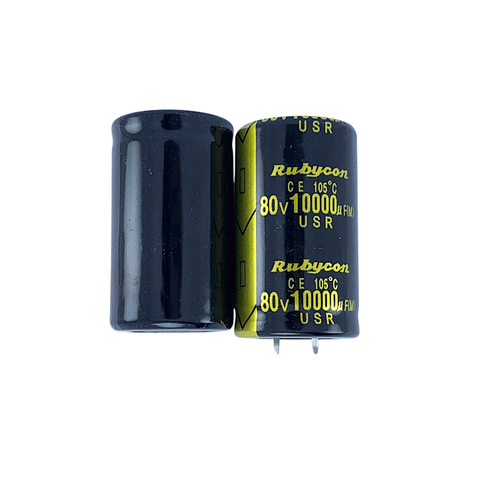 Tụ Lọc Nguồn Amly 10000uF 80v Rubycon Vàng - Kích Thước 30x50mm