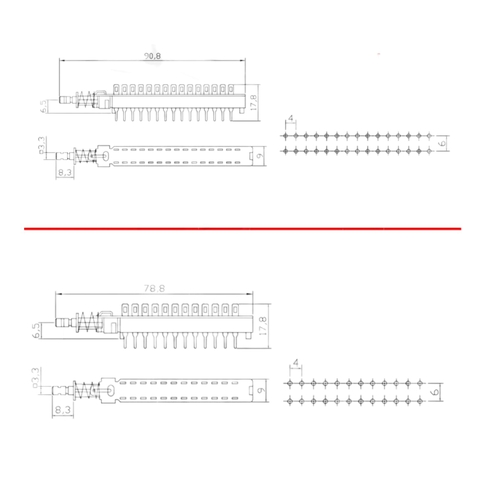 Công Tắc Lò Xo AB 12 Chân Chuyên Dùng Cho Amly Loại Tốt