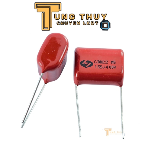 Tụ Đỏ CBB22 155J 400V và 630V ( 1,5uF ) Hàng chất lượng Không phân cực