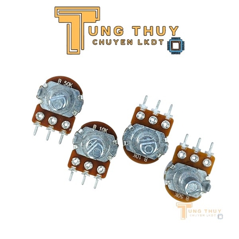 Chiết Áp Đơn Kép Cán Vát Dài 15mm 10k 50k Hàng Đài Loan Chất Lượng Cao