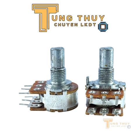 Chiết Áp Đơn Kép Cán Vát Dài 15mm 10k 50k Hàng Đài Loan Chất Lượng Cao