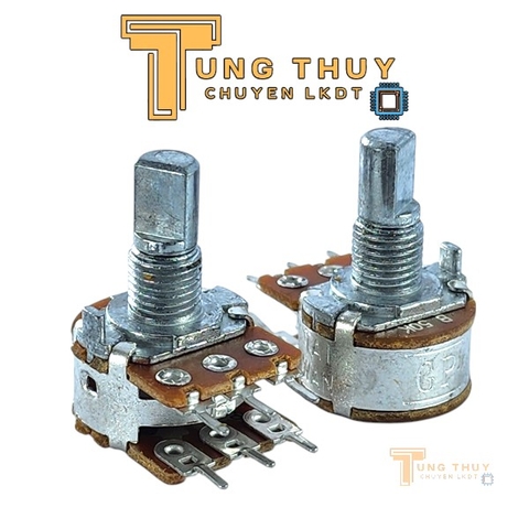 Chiết Áp Đơn Kép Cán Vát Dài 15mm 10k 50k Hàng Đài Loan Chất Lượng Cao