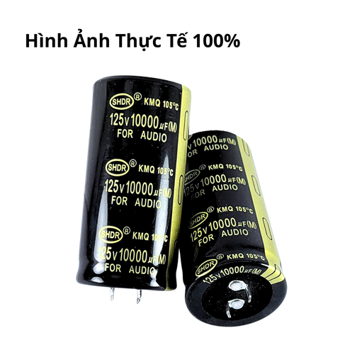 Tụ Lọc Nguồn 10000uF 125v Audio Vàng - Kích Thước 35x70mm Dùng Cho Amply