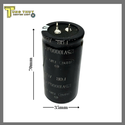 Tụ Lọc Nguồn Amly 10000uF 125V –  Kích Thước 35x70mm Hàng Loại Tốt