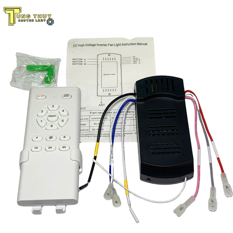 Bộ Mạch Quạt Trần Đèn DC 6 Tốc Độ – 7 Dây, Công Suất 50W, Điều Khiển Từ Xa