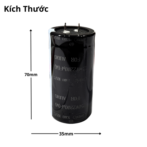 Tụ Lọc Nguồn Amly 2200uF 250v Audio SHDR - Kích Thước 35x70mm Hàng Mới Chất Lượng Cao