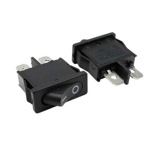 Combo 10 Cái Công Tắc Bập Bênh KCD1 Màu Đen 2 Chân Dẹt 6A 250V Loại Tốt