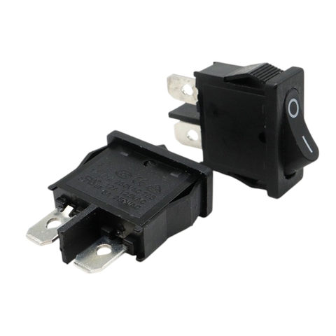 Combo 10 Cái Công Tắc Bập Bênh KCD1 Màu Đen 2 Chân Dẹt 6A 250V Loại Tốt