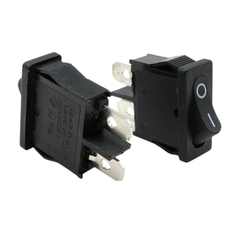 Combo 10 Cái Công Tắc Bập Bênh KCD1 Màu Đen 2 Chân Dẹt 6A 250V Loại Tốt