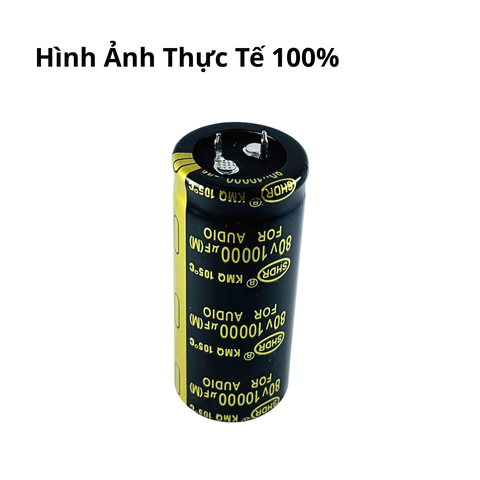 Tụ Lọc Nguồm Amly 10000uF 80v Audio Vàng 30x70mm Chất Lượng Cao