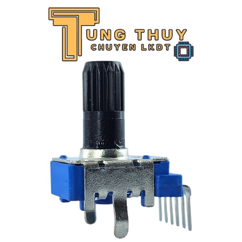 Chiết Áp Vuông Xanh 6 Chân Cong Dài 22.5MM Cán Tròn