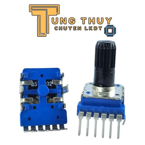 Chiết Áp Vuông Xanh 6 Chân Cong Cán Tròn Vát Dài 20mm 22,5mm 27,5mm 30mm và Dài 35mm Loại Tốt