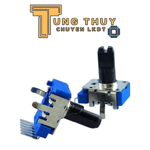 Chiết Áp Vuông Xanh 6 Chân Cong Cán Vát Dài 20MM