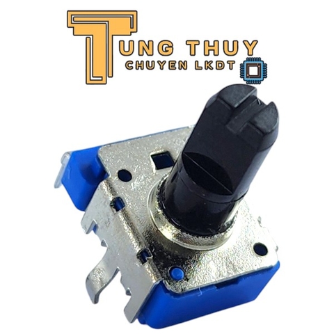 Chiết Áp Vuông Xanh 6 Chân Cong Cán Vát Dài 20MM