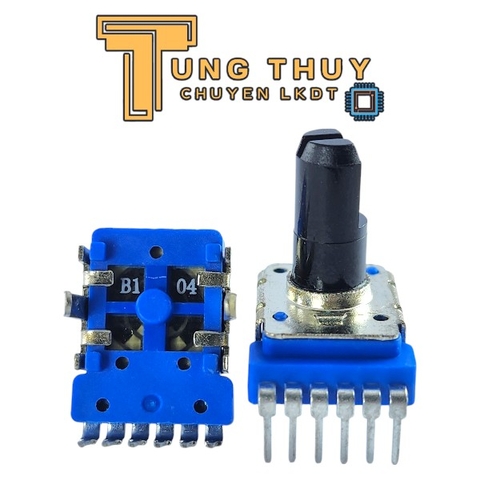 Chiết Áp Vuông Xanh 6 Chân Cong Cán Vát Dài 20MM