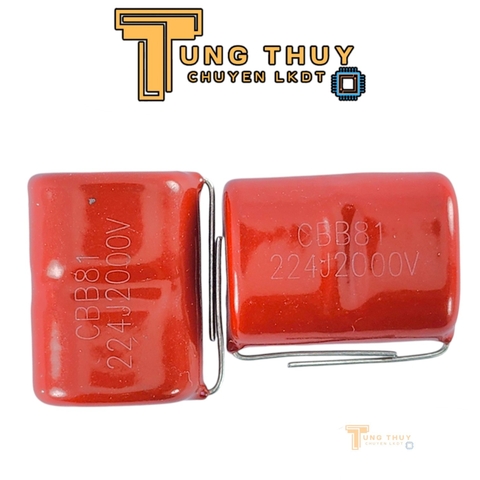 (Túi 10 Con)Tụ Đỏ CBB22 224J 400V, 630V Và 2000V  Hàng Chất Lượng Không Phân Cực