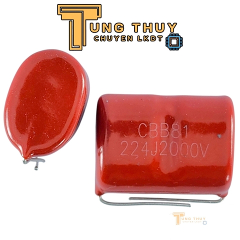 (Túi 10 Con)Tụ Đỏ CBB22 224J 400V, 630V Và 2000V  Hàng Chất Lượng Không Phân Cực