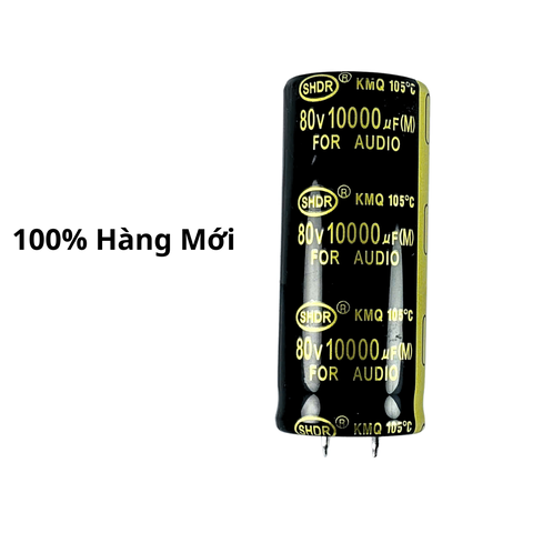 Tụ Lọc Nguồm Amly 10000uF 80v Audio Vàng 30x70mm Chất Lượng Cao