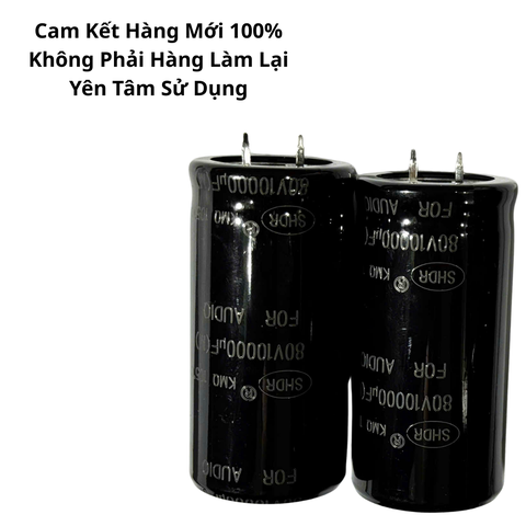 Tụ Lọc Nguồn Amly 10000uF 80v Audio - Kích Thước 30x60mm Hàng Mới Chất Lượng Cao