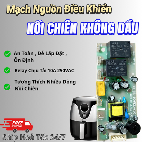 Bộ Mạch Nồi Chiên Không Dầu Bluestone AFB-5876 - Thay Thế Chuẩn Zin