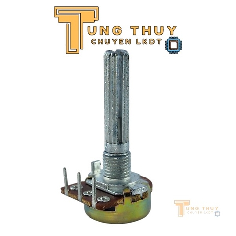 Chiết Áp Cán 30mm Chân Cong 10K 20K 50K 100K Cán Trơn và Bi , Cán Vát