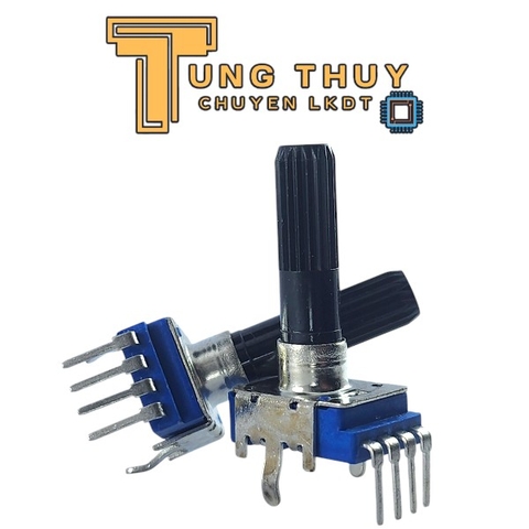 Chiết Áp Vuông Xanh 4 Chân Dài 30mm Cán Tròn Loại Tốt