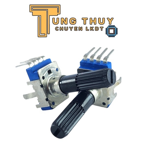 Chiết Áp Vuông Xanh 4 Chân Dài 30mm Cán Tròn Loại Tốt