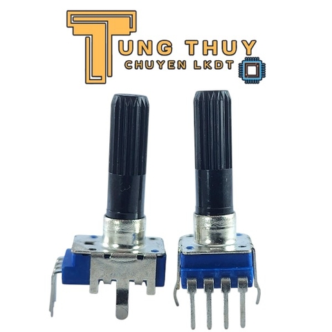 Chiết Áp Vuông Xanh 4 Chân Dài 30mm Cán Tròn Loại Tốt