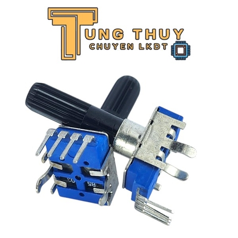 Chiết Áp Vuông Xanh 4 Chân Dài 30mm Cán Tròn Loại Tốt