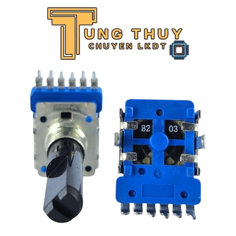 Chiết Áp Vuông Xanh 6 Chân Cong Cán Tròn Vát Dài 20mm 22,5mm 27,5mm 30mm và Dài 35mm Loại Tốt