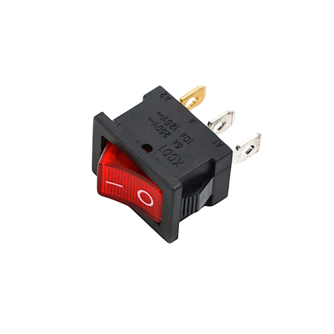 Công Tắc 3 Chân 2 Vị Trí Có Đèn Màu Đỏ KCD1 6A 250v Loại Tốt