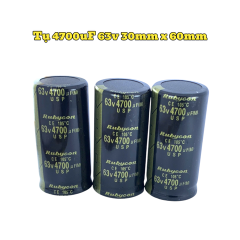 Tụ Hoá, Tụ Lọc Nguồn Amly 4700uF 63v Kích Thước 30mm x 60mm Loại Tốt