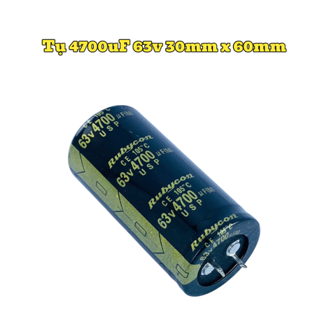 Tụ Hoá, Tụ Lọc Nguồn Amly 4700uF 63v Kích Thước 30mm x 60mm Loại Tốt