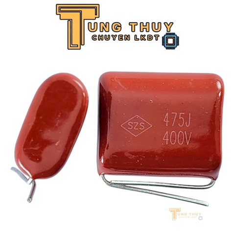 5 Con Tụ Đỏ CBB22 475J  400V , 630V và 250V  ( 4.7uF ) Không Phân Cực Hàng Tốt