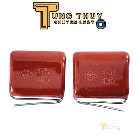 5 Con Tụ Đỏ CBB22 475J  400V , 630V và 250V  ( 4.7uF ) Không Phân Cực Hàng Tốt