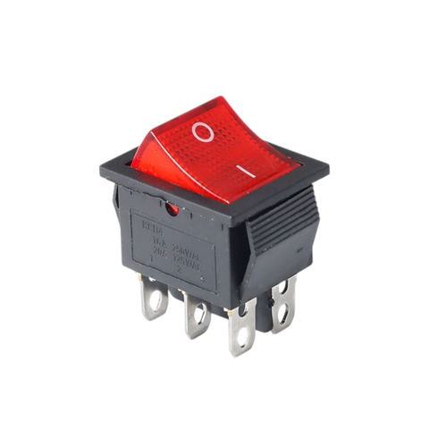 Công Tắc Bập Bênh KCD4 16A - 250V 4 và 6 Chân Có Đèn