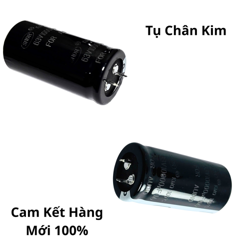 Tụ Lọc Nguồn Amply 10000uF 63v Audio - Kích Thước 30x60mm Chất Lượng Cao