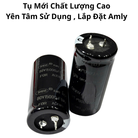 Tụ Lọc Nguồn Amly 15000uF 80v Audio - Kích Thước 30x60mm Hàng Mới Chất Lượng Cao