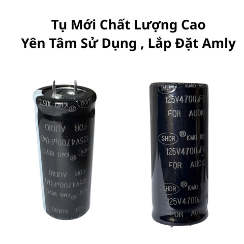 Tụ Lọc Nguồn 4700uF 125v Audio 30x70mm - Dùng Cho Amply và Cục Đẩy