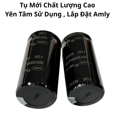 Tụ Lọc Nguồn Amly 10000uF 80v Audio - Kích Thước 30x60mm Hàng Mới Chất Lượng Cao